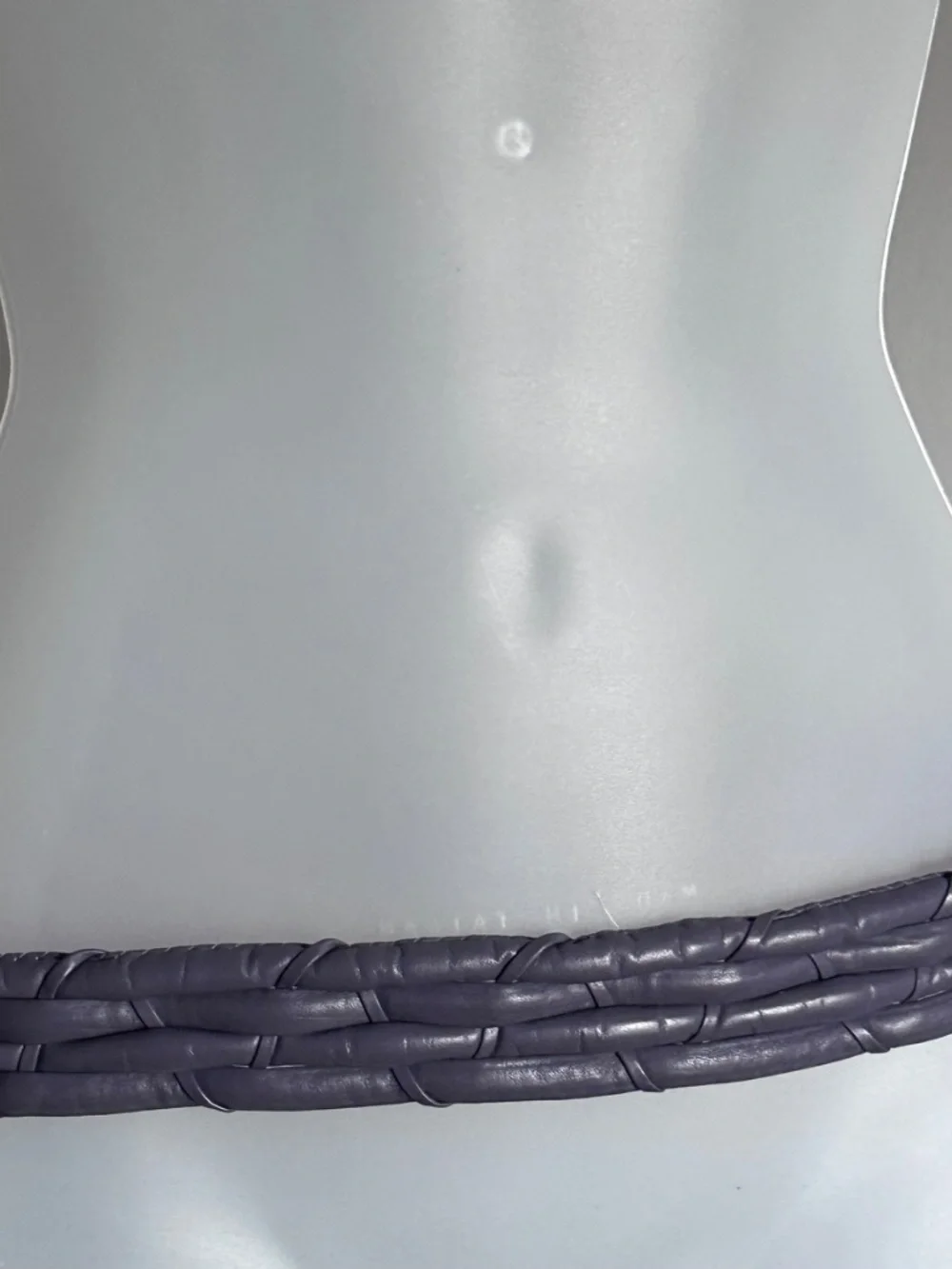 Purple leather belt